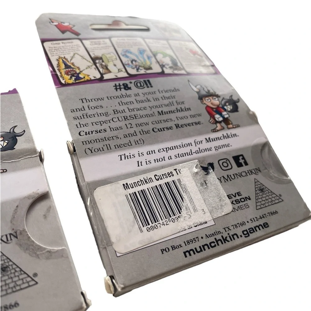 New! 2 /$18! 2 Packs Munchkin Curses Card Game